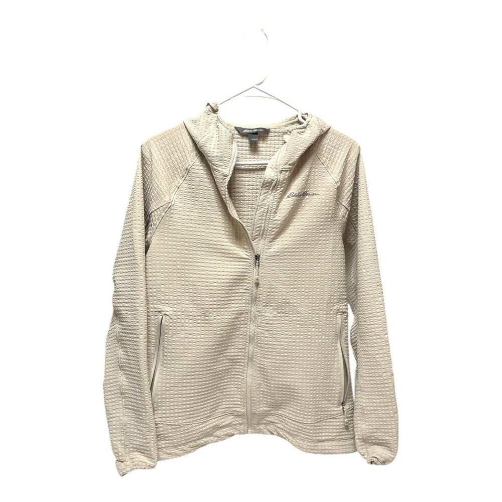 Eddie Bauer High Route Grid Fleece Jacket Womens Large Lightweightn Coat